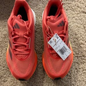 adidas Coral-Orange Mesh Running Sneakers